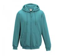 Plain Hooded Full Zip Hoodie Zoodie AWDis Blue L
