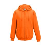 Plain Hooded Full Zip Hoodie Zoodie AWDis Mustard M
