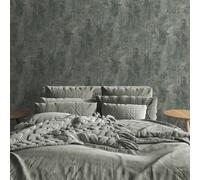 Plain Jade Green Distressed Stone Concrete Effect Cove Texture Wallpaper