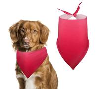 Plain Light Red Dog Bandanna Adjustable Pet Triangle Kerchief Scarf for Cat And Dog