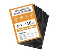 Plain Magnet Sheets,10PCS,5''x7'' Flexible Rubber Magnetic Sheet,30Mil Non-Adhesive Magnetic Sheet for Die Storage,Business Dignage,Car,Sticker,Craft Product,Souvenir,Refrigerator Sticker