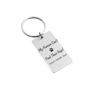 Plain Metal Keychain with Custom Engraving, Personalized One-Side Engraved Key Ring in Multiple Font Styles, Gold & Silver Color Options, Minimalist Gift for Men & Women (Silver)