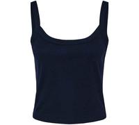 Plain Micro-Rib Spaghetti Strap Tank Top Bella + Canvas Navy XXL