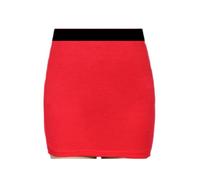 Plain Mini Skirt Pencil Bodycon Mini Skirt Stretchy Summer Short Skirt Elasticated Micro Skirt Sizes 6-24 (UK, Numeric, 20, Regular, Regular, Red)