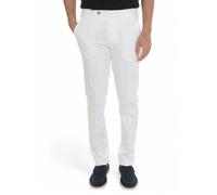 Plain Morello chino Trousers with tailoring vent - male - Berwick - Chinos - White - 3XL - Trousers 3XL