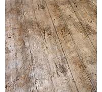 Plain Natural Brown Oak PVC Tablecloth Wooden Plank Rustic Wood Effect Print PVC Vinyl Plastic Oilcloth Table Cloth Dining Protector Water Resistant (Round 140cm (54" inches Diameter))