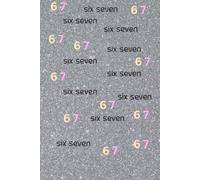 Plain notebook For Kids Teenagers 6 7 Six Seven Glitter: Writing Notebook for School, Diary, Everyday Notes