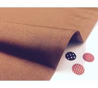 Plain Ottoman Fabric for Curtains Upholstery Cotton Canvas Material 140cm Wide (Sold by The Meter) (Dark Beige)