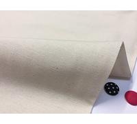 Plain Ottoman Fabric for Curtains Upholstery Cotton Canvas Material 140cm Wide (Sold by The Meter) (Natural)