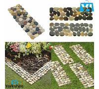 PLAIN PEBBLE STONE BORDER STRIPS FOR GARDEN, LAWN, BATHROOM EDGING TILES