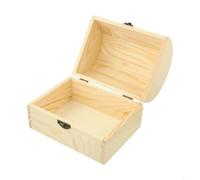 Plain Pine Wooden Arched Hinged Box for Craft Projects Storage Keepsakes Wedding Favors or Memory Box Making (L)