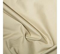 Plain Polycotton Dress Craft Poplin Fabric Material - Beige, 1Mtr 112cm x 100cm