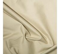 Plain Polycotton Dress Craft Poplin Fabric Material - Beige (Precut - 1Mtr-112cmx100cm)