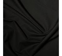 Plain Polycotton Dress Craft Poplin Fabric Material - Black, 1Mtr 112cm x 100cm