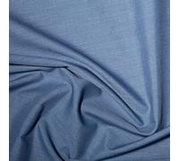Plain Polycotton Dress Craft Poplin Fabric Material - Denim, 1Mtr 112cm x 100cm