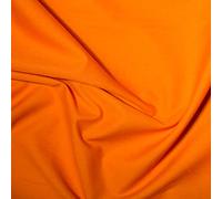 Plain Polycotton Dress Craft Poplin Fabric Material - Tangerine, 1Mtr 112cm x 100cm