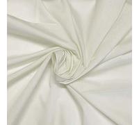 Plain Polycotton Fabric 60+ Colours Poly Cotton Dress Craft Sold Per Meter (Ivory 27)