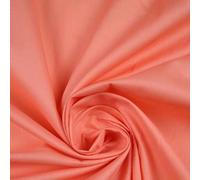 Plain Polycotton Fabric Dress Craft Lining Bunting Poly Cotton - Over 30 Colours (1 Metre, Peach 7275)