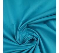 Plain Polycotton Fabric Dress Craft Lining Bunting Poly Cotton - Over 30 Colours (1 Metre, Turquoise Blue 7270)