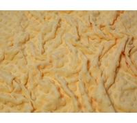 Plain Print Embossed Dimple Plush Fleece Fabric Lemon - per metre