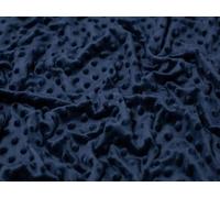 Plain Print Embossed Dimple Plush Fleece Fabric Navy Blue - per metre