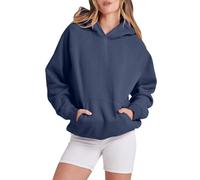 Plain Pullover Hoody Hooded Top Hoodie for Mens and Ladies Hooded Sweatshirts Women's Hoodies Oversized Lightweight Long Sleeve Sweatshirt Lady Casual Trendy Pullover Tops Fall Coats (05 Navy, S)