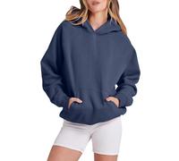 Plain Pullover Hoody Hooded Top Hoodie for Mens and Ladies Hooded Sweatshirts Women's Hoodies Oversized Lightweight Long Sleeve Sweatshirt Lady Casual Trendy Pullover Tops Fall Coats (02 Navy, M)