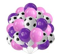 Plain Purple Pink and White Football Balloons For Theme Party 5 inch Balloons Purple Pink & White Balloon Party Decoration Birthday Wedding Baby Shower Party Supplies 50pcs Balloon Pack.