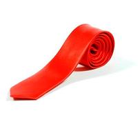 Plain Red Skinny Tie - Scarlet