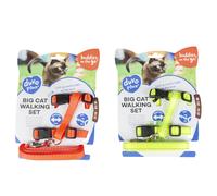 Plain reflective cat leash and harness Duvoplus