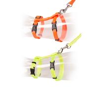 Plain reflective cat leash and harness Duvoplus