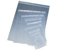 Plain Resealable Reusable Grip Seal Clear Poly Plastic Storage Bags - (102 x 140 mm))