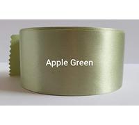 Plain Ribbon 45mm x 2 metres in 22 Vibrant Colours Cake Ribbon Craft Ribbon (Apple Green)
