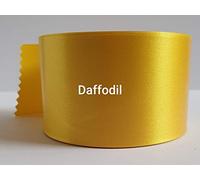 Plain Ribbon 45mm x 2 metres in 22 Vibrant Colours Cake Ribbon Craft Ribbon (Daffodil)