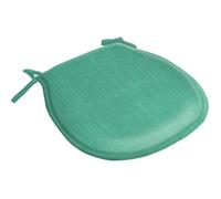 Plain Round Seat Pad Water Resistant Outdoor Garden Dining Chair Cushion 14" x 15" (Green)