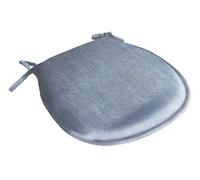 Plain Round Seat Pad Water Resistant Outdoor Garden Dining Chair Cushion 14" x 15" (Grey)