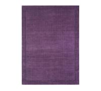 bedding mill Purple Plain Rug, Wool Rug for Bedroom, Modern Rug for Living Room, Easy to Clean Handmade Rug, Purple Rug for Bedroom, Wool Rug with 9mm Thickness-120cm X 170cm