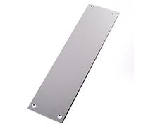 Plain Satin Aluminium Door Finger Push Plate 30cm x 7.5cm (Pack of 10)