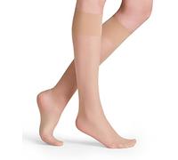 FALKE Women's Seidenglatt 15 DEN W Kh Sheer Plain Knee-High Socks 1 Pair, Skin Colour Crystal 4409, 5.5-8