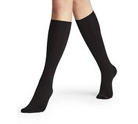 FALKE Women's Seidenglatt 40 DEN W Kh Semi-Opaque Plain 1 Pair Knee-High Socks, Black 3009, 5.5-8