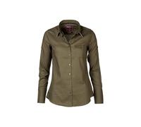 Plain Shirt 100% Brushed Cotton Long Sleeve Slip On Blouse Top 4 Colours (UK, Numeric, 14, Regular, Regular, Khaki)