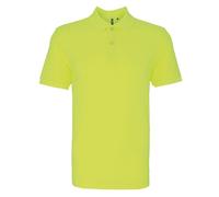 Plain Short Sleeve Polo Shirt Asquith & Fox Bright Yellow S