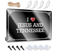 Plain, Sign Shed Soft Bath I Love Jesus & Tennessee | Rustic Pretty Wall Art(30X40CM)