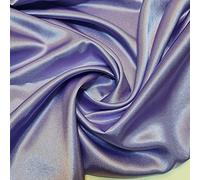 Plain Silky Satin Fabric 50+ Colours Wedding Crepe Back Material 58" (Pre Cut 1 Meter) (Dark Lilac)