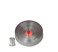 Plain Silver Pastry Cutters Set of 14 10cm Max (1 Set)