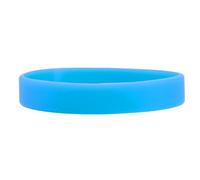 Plain Sky Blue Coloured Silicone Sports Arm Exercise Wristband Bracelets Rubber Wrist Bands Party Accessories For Men Women Boys Girls (Pack of 2)