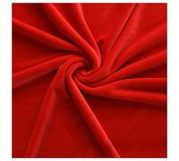 Plain Soft Plush Velvet Fabric, Velour Material for Upholstery Dressmaking Curtain Blind Cushion, Craft Dress Fabric Curtain Material in 38 Colors Sold by The Half Metre 50x160cm (Color : Red)