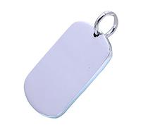 Plain Solid 999 Sterling Silver Dog Tag Pendant for Men Women