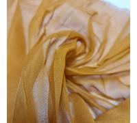 Plain/Solid Dyed 100% Cotton Muslin Fabric (Mulmul/Voile/Cheesecloth) | Soft & Lightweight Dress & Craft Material | 45" (112cm) Wide | Sold Per Meter (Pre-Cut Lengths) (Mustard, 2 Meter)