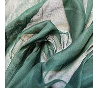 Plain/Solid Dyed 100% Cotton Muslin Fabric (Mulmul/Voile/Cheesecloth) | Soft & Lightweight Dress & Craft Material | 45" (112cm) Wide | Sold Per Meter (Pre-Cut Lengths) (Bottle Green, 2 Meter)